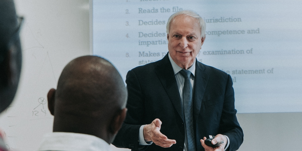 Loris teaching a group of PROLAW students
